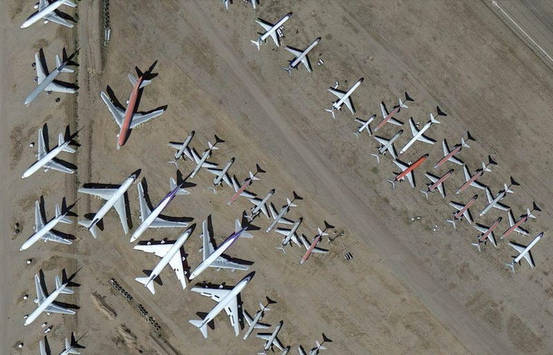 Illustration for article titled The World's Most Bizarre Aircraft Graveyards